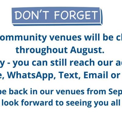 COMMUNITY ADVICE SESSIONS - closed until September 2026